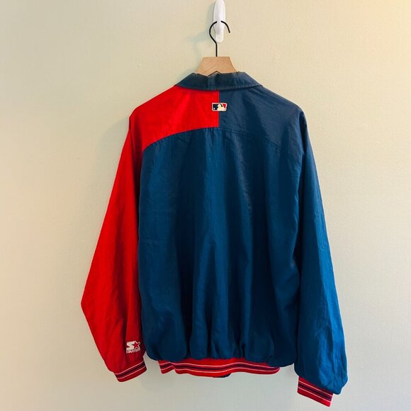 Cleveland Indians Starter Jacket Mens Size XL Diamond Collection Vintage Blue - Picture 8 of 12